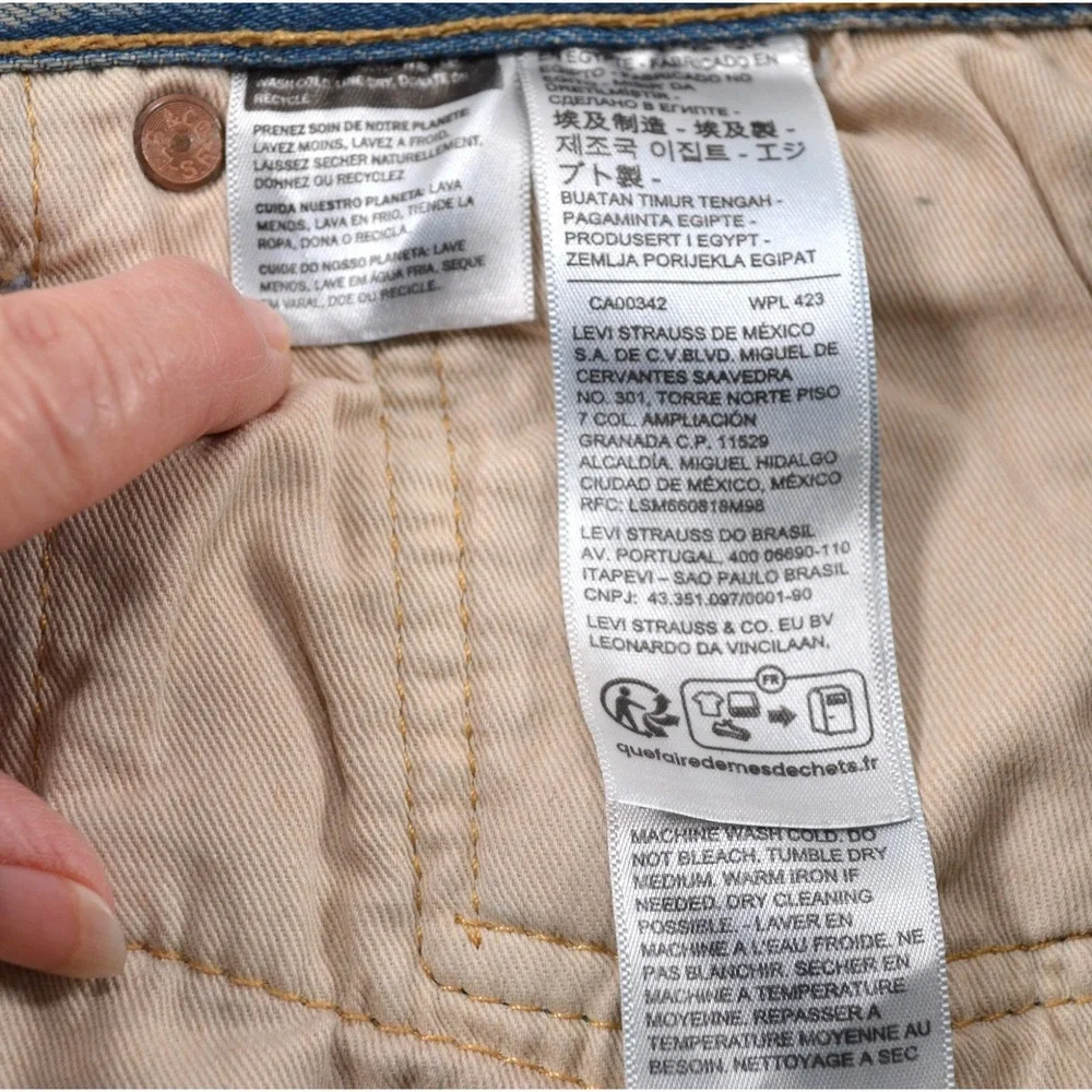 Nwt's Levi's 501 Original Stretch Button Fly Blue Jean Denim Men's 35 x 30